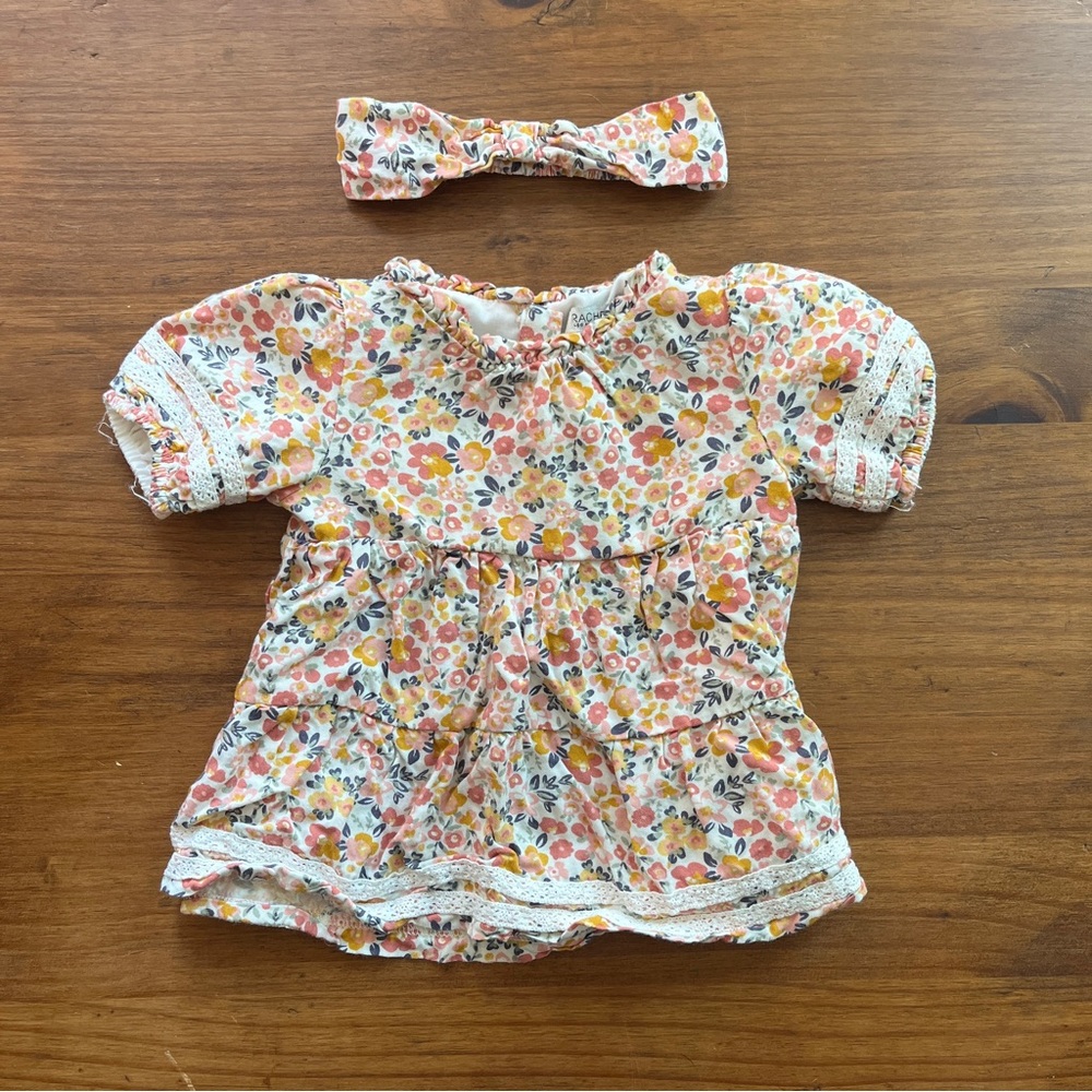 Rachel Zoe Floral Baby Dress with Headband